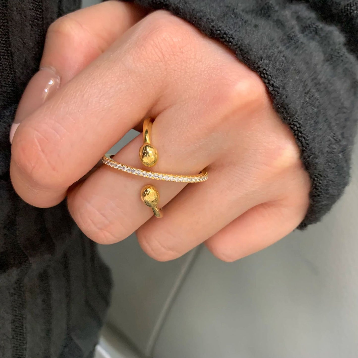 Retro Brushed Planet Scarf Buckle Ring